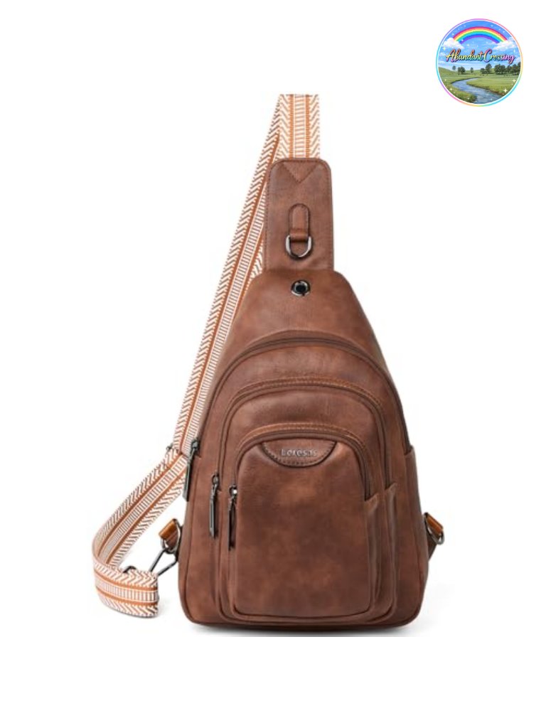 Faux Leather Anti Theft Crossbody Sling Bag 10l